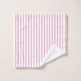 クラシック ライト ピンク ストライプ ウォッシュタオル