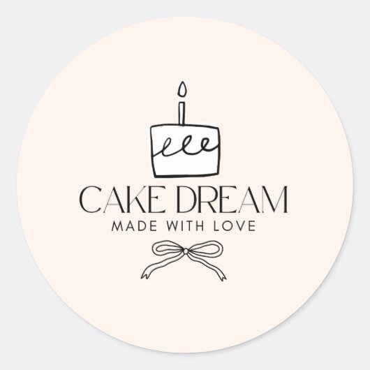 クラシック ラウンド ステッカー (正面)