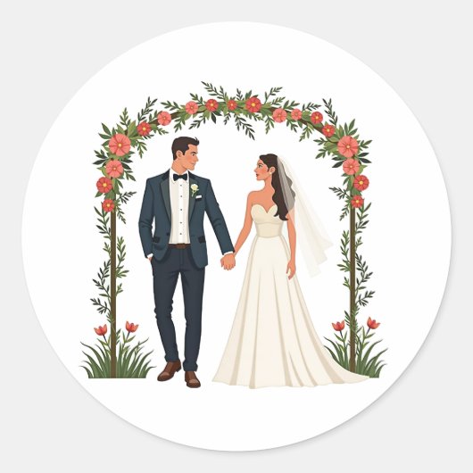 クラシック ラウンド ステッカー (正面)