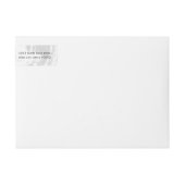 クラシック ラスティック ウッドグレイン ホワイト ウィンター ウェディング ラップアラウンドラベル (正面)