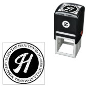 クラシック ラスティック ファミリー ネーム リターン アドレス サーキュラー セルフインキングスタンプ (インサイチュ)