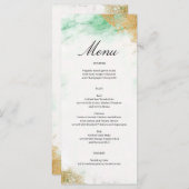 クラシック ラックス マーブル 結婚式 メニュー (正面/裏面)