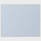 クラシック ラッピングペーパー 青 白 ストライプ (フラット)