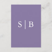 クラシック ラベンダー モノグラム 封筒カード エンクロージャーカード (裏面)