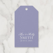 クラシック ラベンダー 手描き ウェディング スケッチ アート ギフトタグ (裏面)