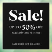 クラシック リテール ブラック アンド ホワイト セール サイン ウィンドウサイン (シート3)