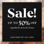 クラシック リテール ブラック アンド ホワイト セール サイン ウィンドウサイン (シート2)