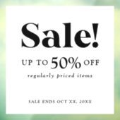 クラシック リテール ブラック アンド ホワイト セール サイン ウィンドウサイン (シート3)