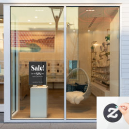 クラシック リテール ブラック & ホワイト セール サイン ウィンドウサイン