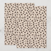 クラシック レオパード プリント タペストリー 招待状 (正面/裏面)