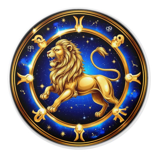 ♌クラシック レオ 星座シンボル ♌ セラミックノブ (正面)