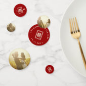 クラシック レクタングル ダブル ハピネス チャイニーズ ウェディング コンフェッティ (グループ)