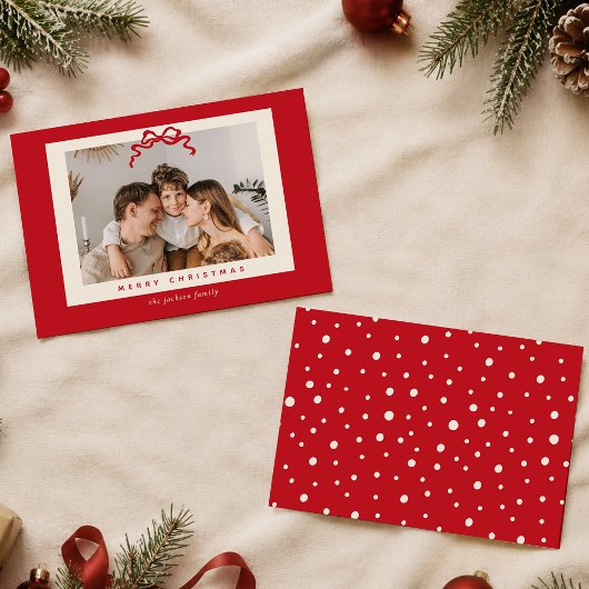 クラシック レッド アイボリー クリスマス 写真