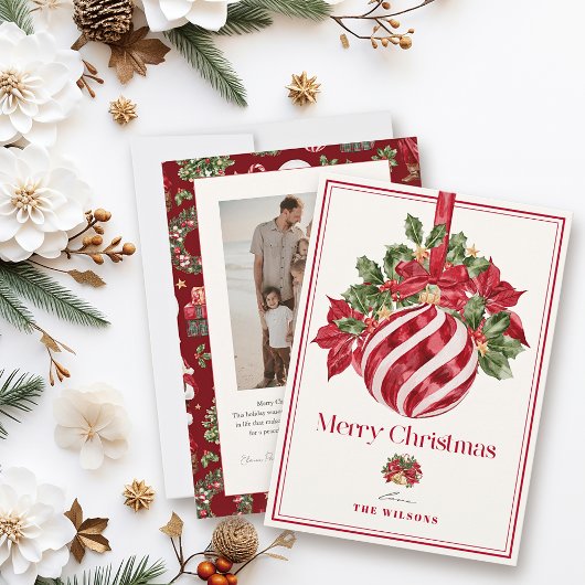クラシック レッド オーナメント 写真 クリスマス