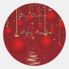 クラシック レッド クリスマス オーナメント クリスマス ラウンドシール