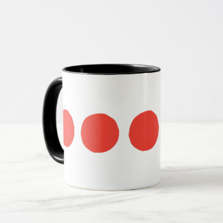 クラシック レッド ドット コーヒー マグカップ