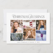 クラシック レッド プラッド クリスマスの祝福 写真カード シーズンカード (正面)