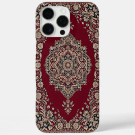 クラシック レッド ペルシャ絨毯 スマートフォンケース – フラワーメダリオン iPhone 16 PRO MAXケース