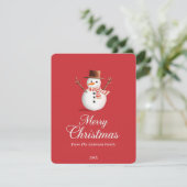 クラシック レッド 雪だるま ファミリー クリスマス (スタンド正面)