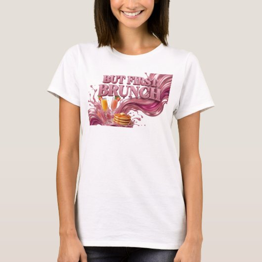 クラシック レッド BUT FIRST BRUNCH Tシャツ (正面)