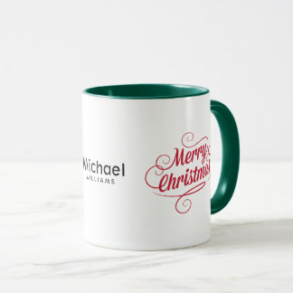 クラシック レトロ メリークリスマス デザイン コンボ コーヒー マグカップ