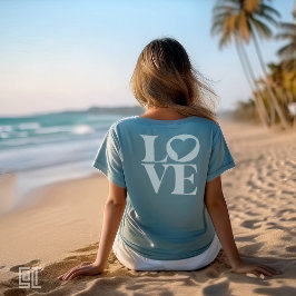 クラシック レトロ ラブ バレンタインデー Tシャツ