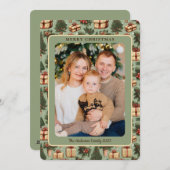 クラシック レトロ ヴィンテージ フォト クリスマス (正面/裏面)