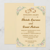 クラシック ロマンティック ウェディング 招待状 (正面/裏面)