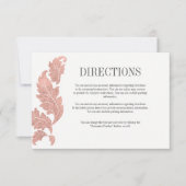 クラシック ローズゴールド クレスト 結婚式案内カード 招待状 (正面)