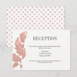 クラシック ローズゴールド クレスト 結婚式 披露宴 招待状