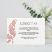 クラシック ローズゴールド クレスト 結婚式 案内カード 招待状 (スタンド正面)