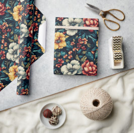 クラシック ローズ フラワー ラッピングペーパー すべてのギフトに