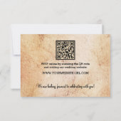 クラシック ワイナリーまたはヴィネヤードの出欠確認招待状 出欠カード (裏面)