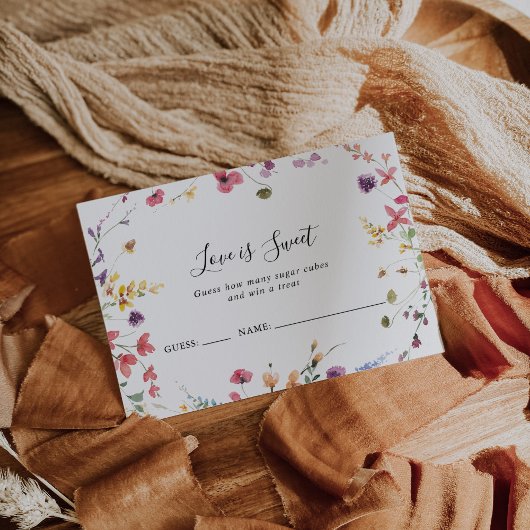 クラシック ワイルド カラフル フラワー ゲス ハウ メニー カード