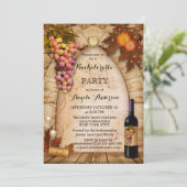 クラシック ワインまたはワイナリー ブライズパーティー招待状 招待状 (スタンド正面)