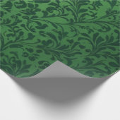 クラシック ヴィクトリアン グリーン フローラル バースデー ギフト ラッピング ラッピングペーパー (角)