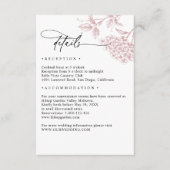 クラシック ヴィクトリアン ピンク フローラル ウェディング 詳細 エンクロージャーカード (正面)