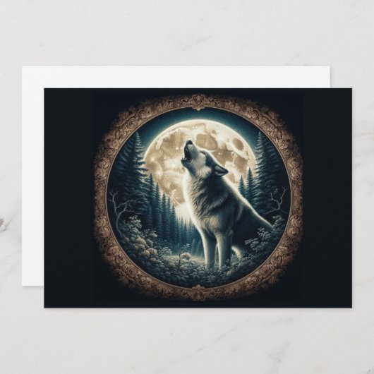 クラシック、ヴィンテージウルフ&ムーン シーズンカード (正面/裏面)