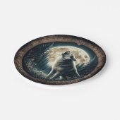 クラシック、ヴィンテージウルフ&ムーン ペーパープレート (アングル)