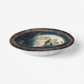 クラシック、ヴィンテージウルフ&ムーン ペーパーボウル (傾斜あり)