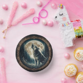 クラシック、ヴィンテージウルフ&ムーン ペーパーボウル (パーティー)