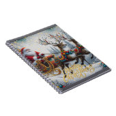 クラシック/ヴィンテージクリスマスサンタ&トナカイ ノートブック (右側)