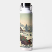 クラシック/ヴィンテージクリスマスシーン ウォーターボトル (正面)