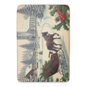 クラシック/ヴィンテージクリスマスシーン バスマット (正面縦)