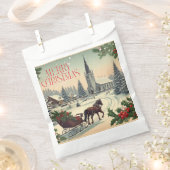 クラシック/ヴィンテージクリスマスシーン フェイバーバッグ (クリップ留めされた状態)