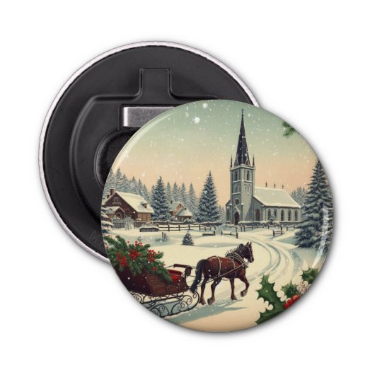 クラシック/ヴィンテージクリスマスシーン 栓抜き (正面)