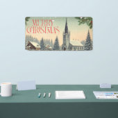 クラシック/ヴィンテージクリスマスシーン 横断幕 (トレードショー)