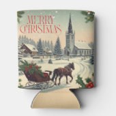 クラシック/ヴィンテージクリスマスシーン 缶クーラー (裏面)