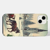 クラシック/ヴィンテージクリスマスシーン iPhoneケース (裏面横)