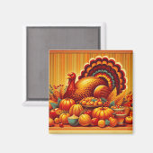 クラシック/ヴィンテージ感謝祭トルコ マグネット (正面/裏面)